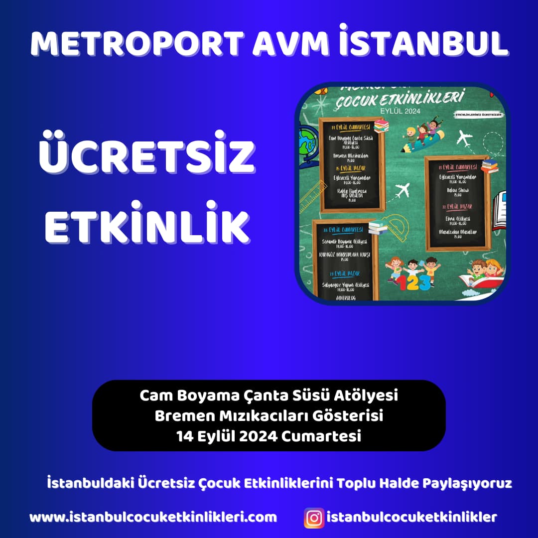 metroport avm istanbul 14 eylul Cam Boyama Canta Susu Atolyesi