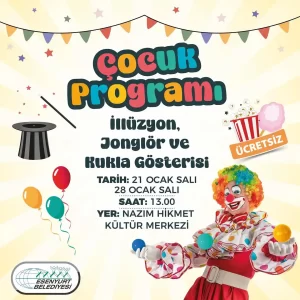 esenyurtl belediyesi 28 ocak illuzyon jonglor ve kukla gosterisi