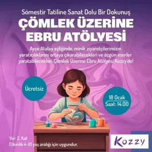 kozzy avm 18 ocak comlek uzerine ebru atolyesi