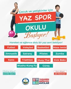 avcilar belediyesi yaz spor okulu