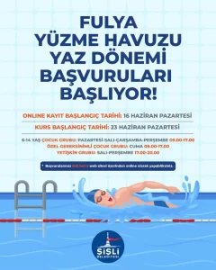 Şişli Fulya Yüzme Kursu 2025 - Şişli Belediyesi 1 sisli belediyesi yaz donemi yuzme havuzu