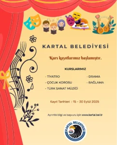 Kartal Belediyesi Kültür Sanat Kurs Kayıtları | 15 Eylül - 30 Eylül 1 kartal belediyesi kultur sanat kurslari