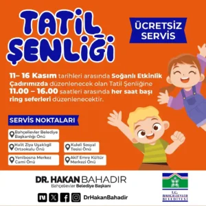 Bahçelievler Tatil Şenliği - Ücretsiz Çocuk Etkinliği (11 - 16 Kasım) 2 bahcelievler belediyesi 2